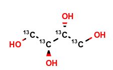 Chemical Structure of [UL-13C4]erythritol