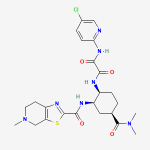Show details of N1-(5-Chloropyridin-2-yl)-N2-((1S,2R,4R)-4-(dimethylcarbamoyl)-2-(5-methyl-4,5,6,7-tetrahydrothiazol